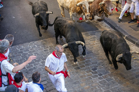 Fotos del sexto encierro de San Fermín 2022