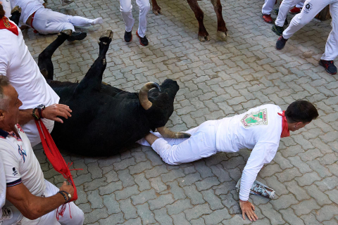 Fotos del sexto encierro de San Fermín 2022