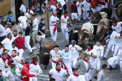 Fotos del sexto encierro de San Fermín 2022