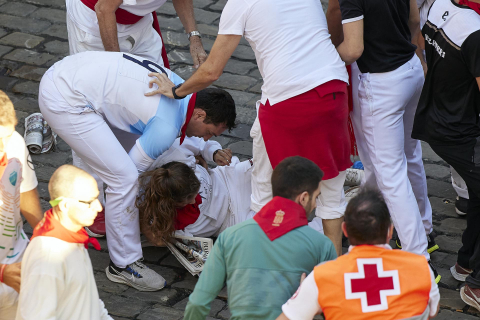 Fotos del sexto encierro de San Fermín 2022