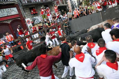Fotos del sexto encierro de San Fermín 2022