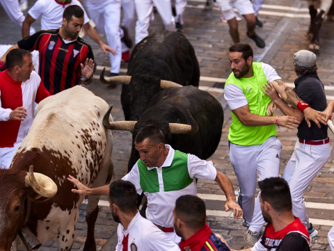 Fotos del sexto encierro de San Fermín 2022