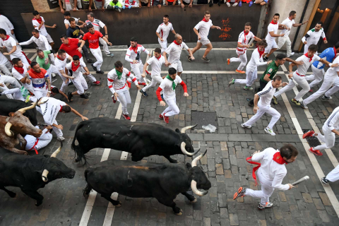 Fotos del séptimo encierro de San Fermín