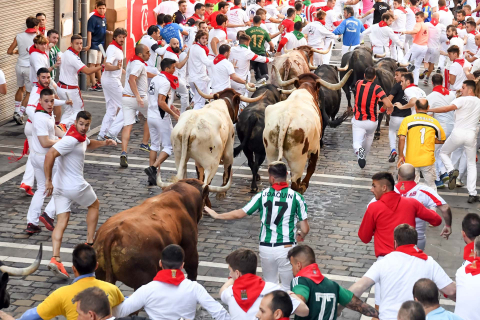 Fotos del séptimo encierro de San Fermín
