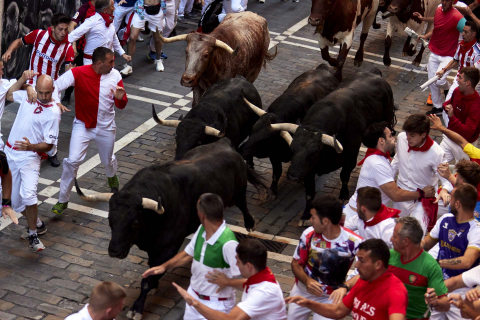 Fotos del séptimo encierro de San Fermín