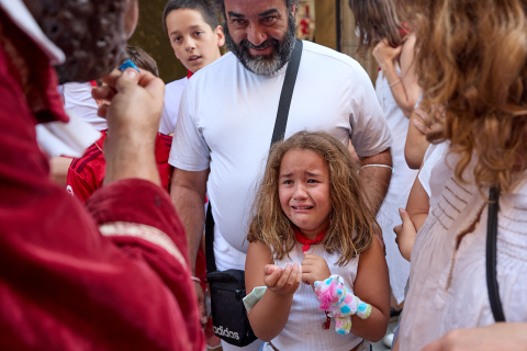 Fotos de la salida de los gigantes de este 13 de julio en San Fermín./