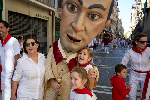 Fotos de la salida de los gigantes de este 13 de julio en San Fermín./