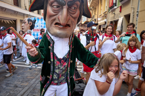 Fotos de la salida de los gigantes de este 13 de julio en San Fermín./