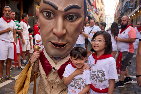 Fotos de la salida de los gigantes de este 13 de julio en San Fermín./