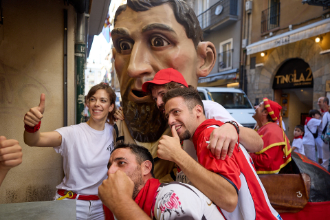 Fotos de la salida de los gigantes de este 13 de julio en San Fermín./
