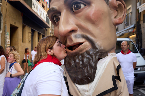 Fotos de la salida de los gigantes de este 13 de julio en San Fermín./