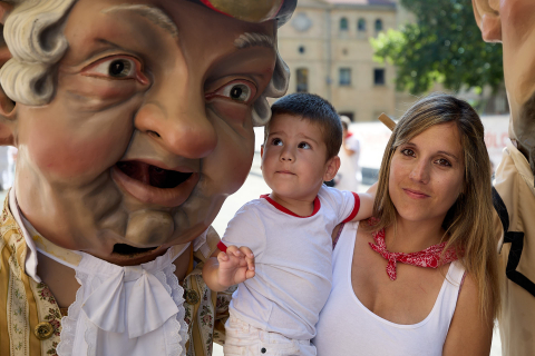 Fotos de la salida de los gigantes de este 13 de julio en San Fermín./