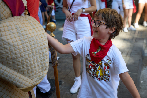 Fotos de la salida de los gigantes de este 13 de julio en San Fermín./