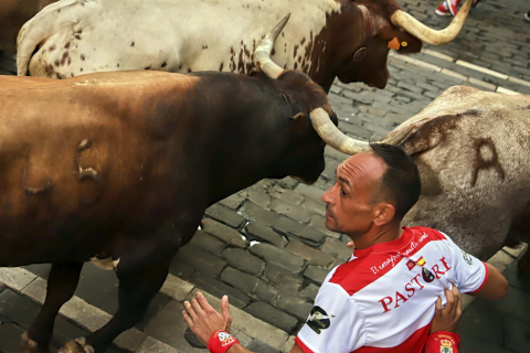 Fotos del octavo encierro de San Fermín