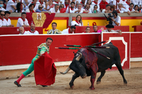 Antonio Ferrera lidió solo a los toros de la ganadería Miura