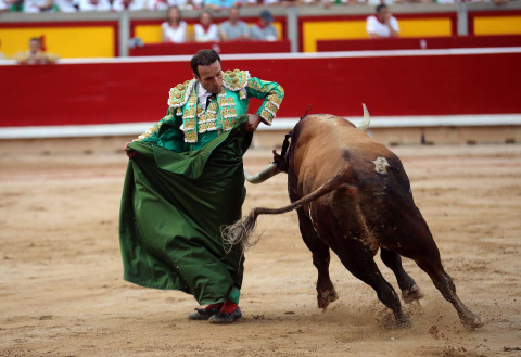 Antonio Ferrera lidió solo a los toros de la ganadería Miura
