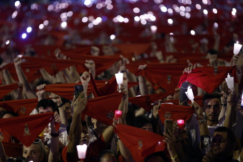 Pobre de Mí de San Fermín 2022 en Pamplona.