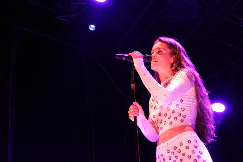 Amaia, en el concierto en el festival Ribera Sound de Tudela.