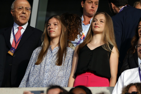 Leonor y Sofía acudieron a Londres para presenciar el partido de España ante Dinamarca de la Eurocopa 2022.