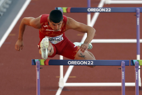 Imágenes de la final de los 110 metros vallas del Mundial de Eugene