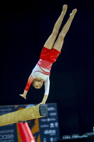 Gimnasia artística en el Navarra Arena.