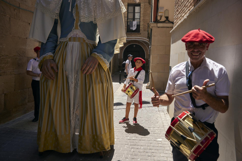 Fotos del cohete de las fiestas de Puente la Reina.