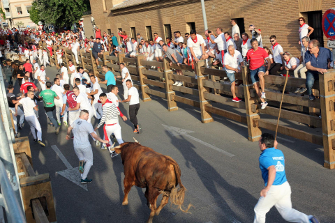 Primer encierro de las fiestas de Tudela 2022.