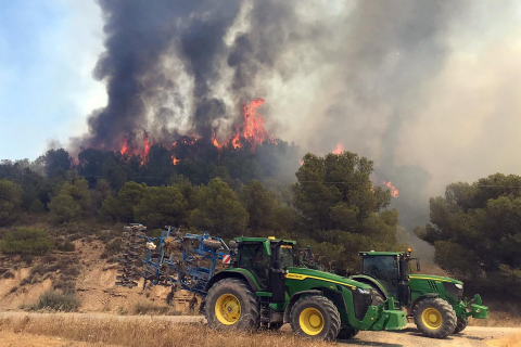 Fotos del incendio de Carcastillo.