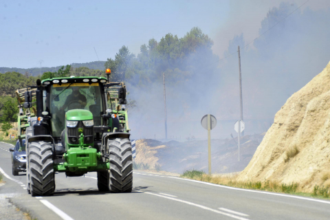 Fotos del incendio de Carcastillo.