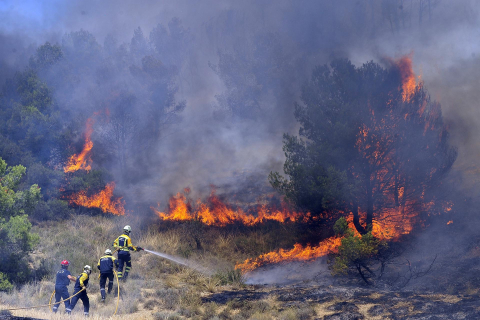 Fotos del incendio de Carcastillo.