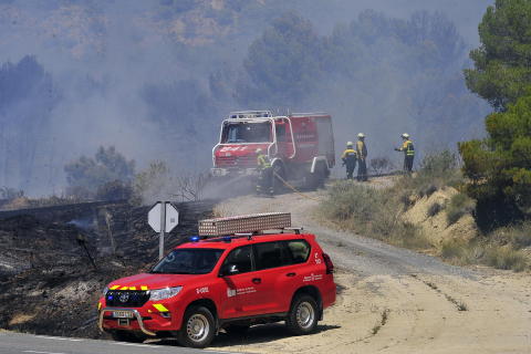 Fotos del incendio de Carcastillo.