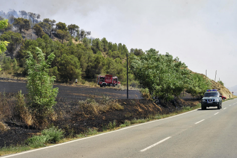 Fotos del incendio de Carcastillo.