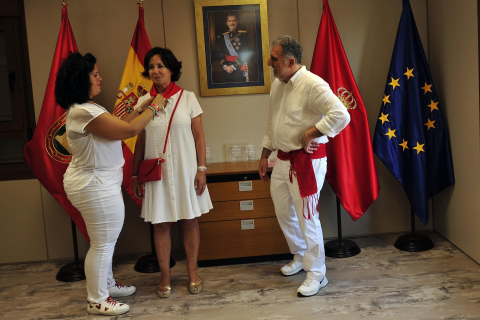 Lanzamiento del cohete de fiestas de Funes