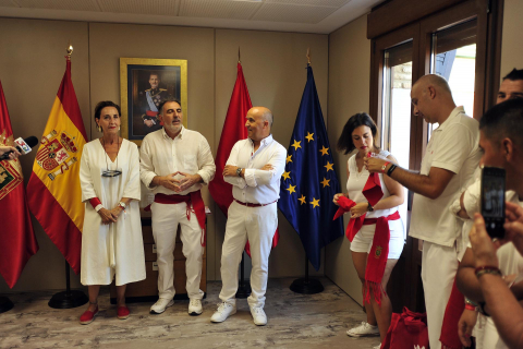 Lanzamiento del cohete de fiestas de Funes