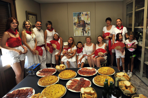 Lanzamiento del cohete de fiestas de Funes