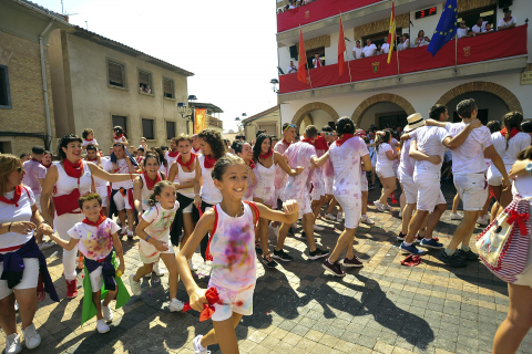Lanzamiento del cohete de fiestas de Funes
