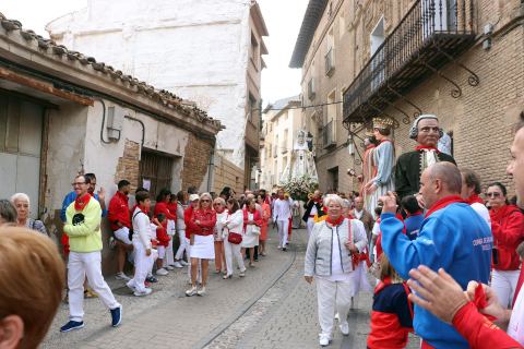 Procesión en honor a la Virgen de La Merced en las fiestas 2022 de Corella