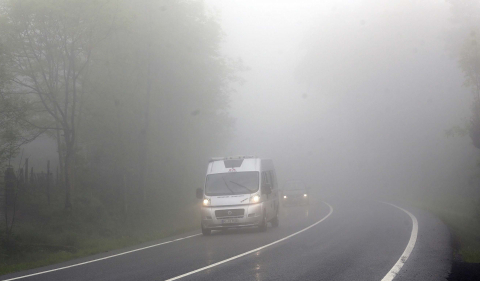 Cierre de los túneles por la niebla, en una foto de archivo de 2018.