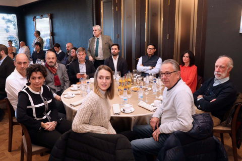 Asistentes al desayuno empresarial de Diario de Navarra y Banco Santander.