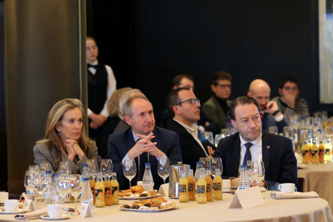 Asistentes al desayuno empresarial de Diario de Navarra y Banco Santander.