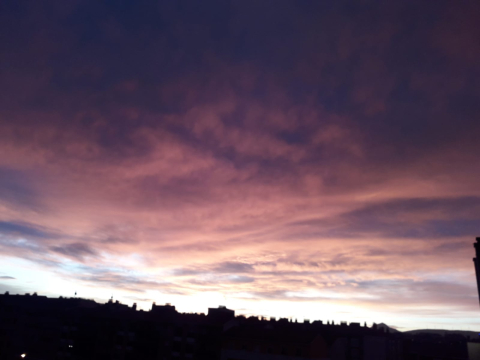 Atardecer en el Plazaola (Lekumberri).