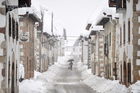 Fotos de la nevada en Pamplona: Las bellas estampas de la nieve aunque al  final no haya cuajado