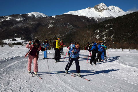Imágenes de los alumnos navarros en la Semana Blanca