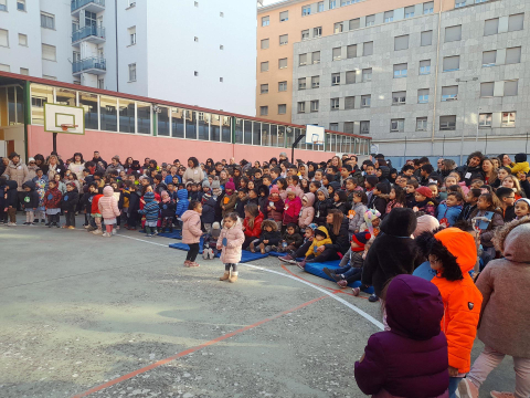 Fiesta de la paz en colegios de Estella.