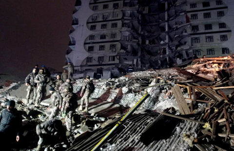 Imagen de  la ciudad turca de Diyarbakir tras el devastador terremoto./