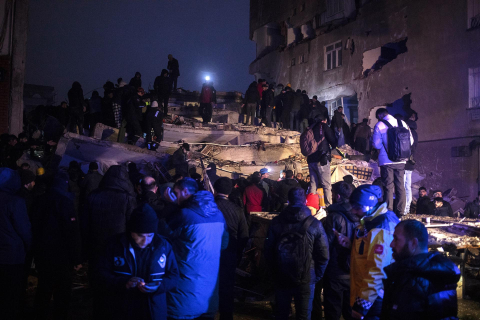 Imagen de  la ciudad turca de Diyarbakir tras el devastador terremoto./