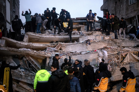 Imagen de  la ciudad turca de Diyarbakir tras el devastador terremoto./