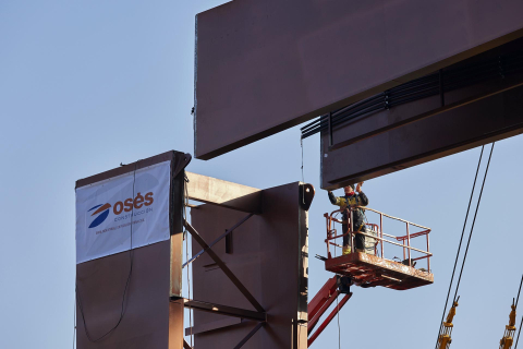 Imagen del montaje del nuevo ascensor de Trinitarios./