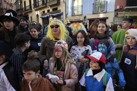 Carnaval en el Casco viejo de Pamplona./