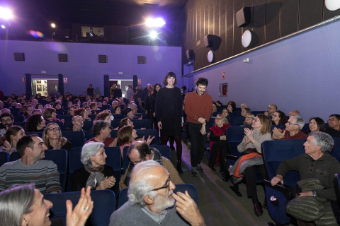 Imágenes de la presentación de la película As Bestas, en la 29 edición de la Muestra de Cine de Tudela.